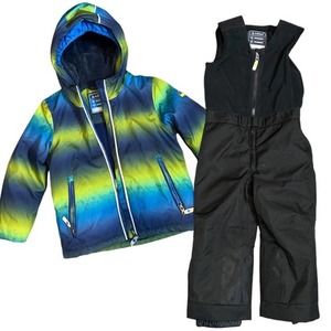 Killtec Snow Set 5/6 Viewy Blue Green Boys Skiing Jacket Bib Snowsuit Jacket